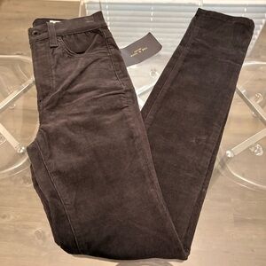 rag & bone Dark Corduroy High Rise Jeans